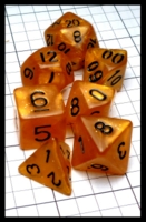 Dice : Dice - Dice Sets - Wiz Dice Orange Swirl with Black - eBay Dec 2016